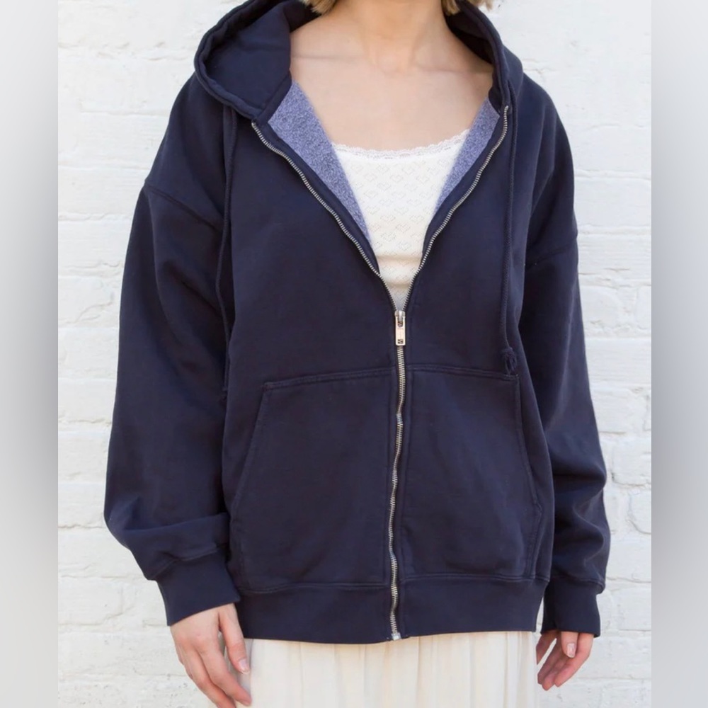 navy brandy zip up